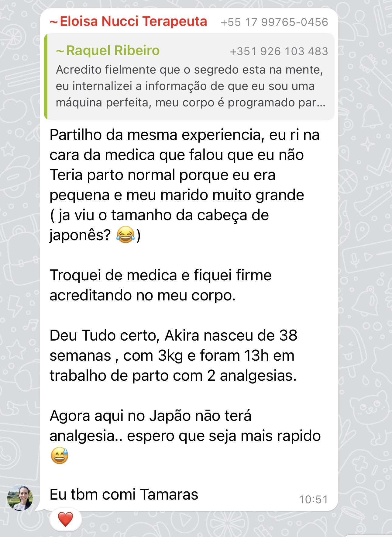 Depoimento de mãe que aplicou o Método DVP