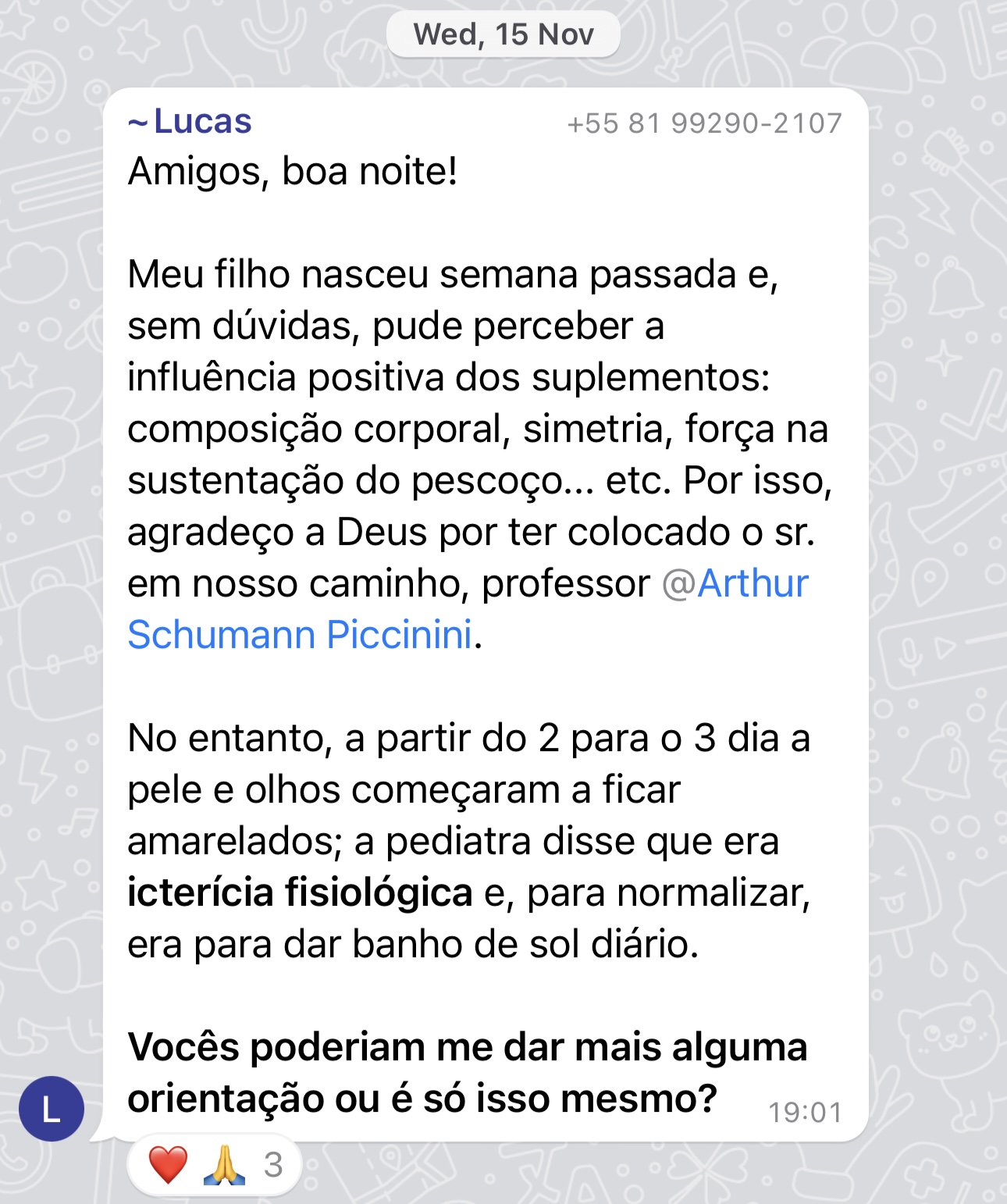 Depoimento de mãe que aplicou o Método DVP