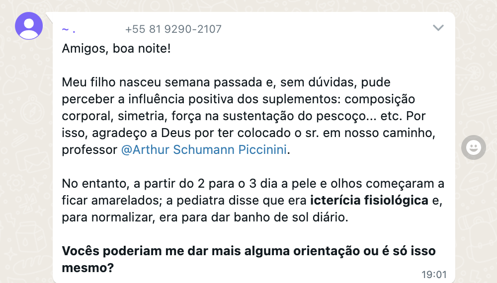 Depoimento de mãe que aplicou o Método DVP