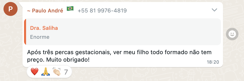Depoimento de mãe que aplicou o Método DVP