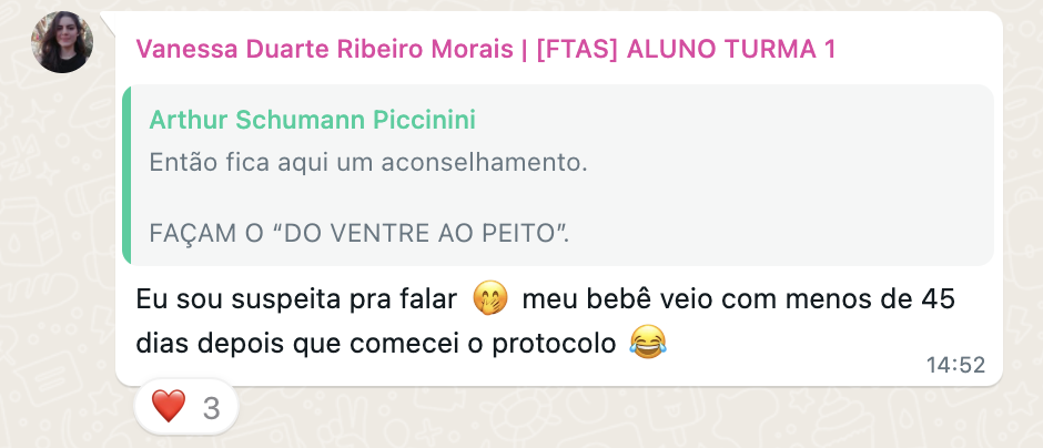 Depoimento de mãe que aplicou o Método DVP